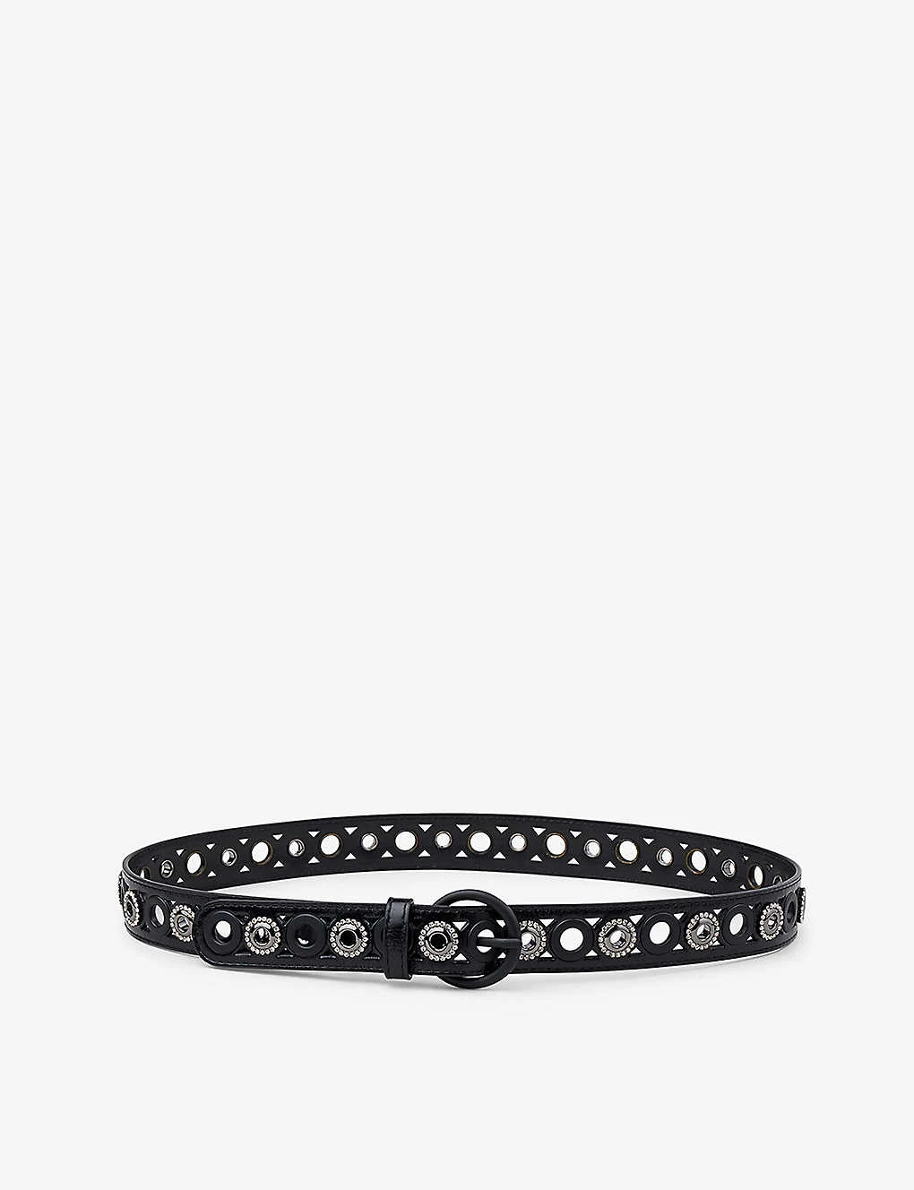 Sandro Adelia Strass Stud-embellished Leather Belt 3 Sandro Adelia Strass Stud-embellished Leather Belt