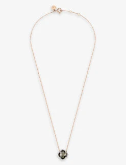 Morganne Bello 18ct Rose-gold Diamond And Smokey Quartz Necklace