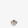 Morganne Bello 18ct Rose-gold Clover Diamond Smokey-quartz Ring -Glam Pouch Store R04196034 ROSEGOLD M