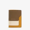 Marni Vanitosi Logo-embossed Leather Wallet -Glam Pouch Store R04196471 CIGARSHELLPUMPKIN M