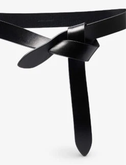 Isabel Marant Etoile Lecce Wrap-around Leather Belt -Glam Pouch Store R04197015 BLACK ALT01