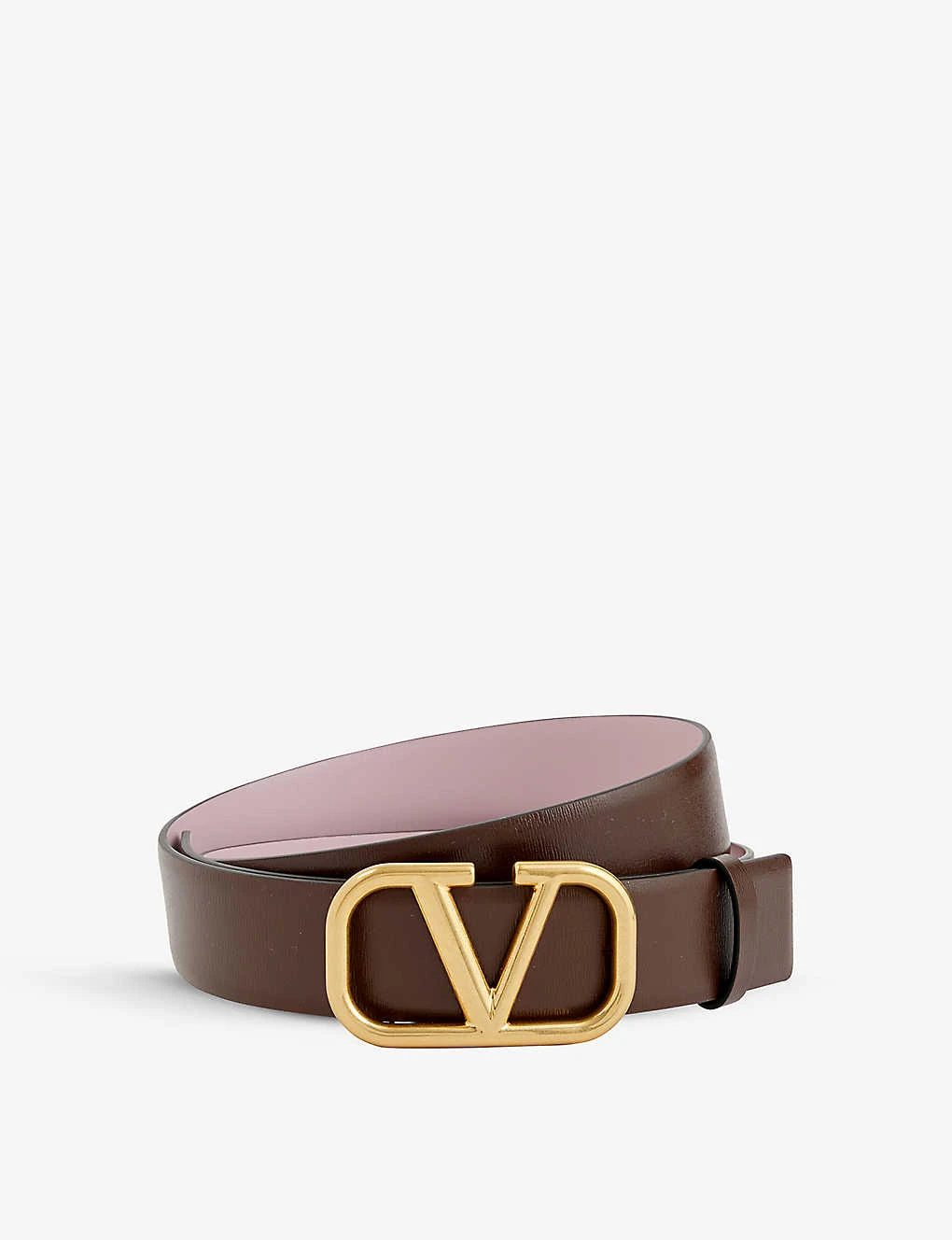 Valentino Garavani V-logo Buckle Leather Belt 3 Valentino Garavani V-logo Buckle Leather Belt