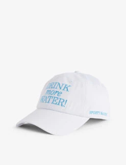 Drink Water Brand-embroidered Cotton-twill Cap