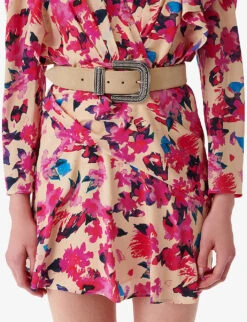 IRO Ovia Suede Buckle Belt -Glam Pouch Store R04205166 BEI01 ALT02