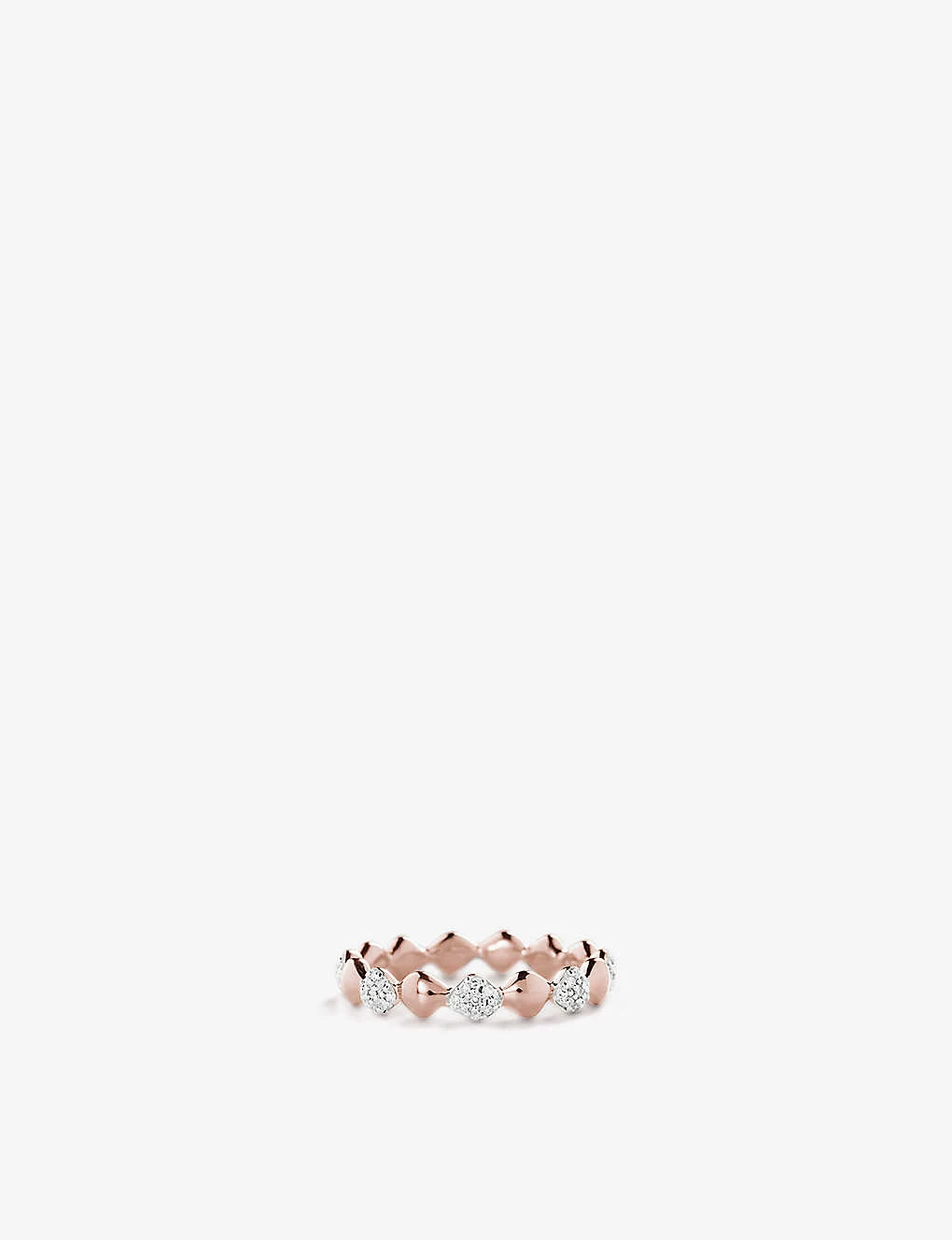 Nura Teardrop Rose Gold-plated Sterling-silver And 0.12 Diamond Eternity Ring 4 Nura Teardrop Rose Gold-plated Sterling-silver And 0.12 Diamond Eternity Ring - Image 2