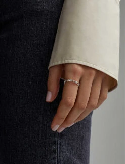 Nura Teardrop Rose Gold-plated Sterling-silver And 0.12 Diamond Eternity Ring 9 Nura Teardrop Rose Gold-plated Sterling-silver And 0.12 Diamond Eternity Ring -Glam Pouch Store R04207132 ROSEGOLD ALT02