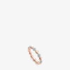 Nura Teardrop Rose Gold-plated Sterling-silver And 0.12 Diamond Eternity Ring -Glam Pouch Store R04207132 ROSEGOLD M