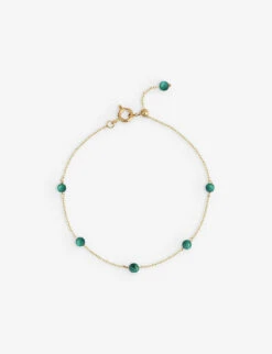 Boba Matcha 18ct Yellow-gold And Malachite Bracelet