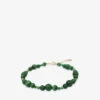 Boba Matcha 18ct Yellow-gold And Malachite Beaded Anklet -Glam Pouch Store R04210854 YELLOWGOLD M